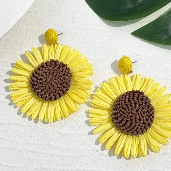 Anthropologie Jewelry - SunFlower Bohemian Sun Earrings
